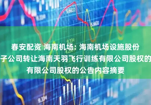 春安配资 海南机场: 海南机场设施股份有限公司关于子公司转让海南天羽飞行训练有限公司股权的公告内容摘要